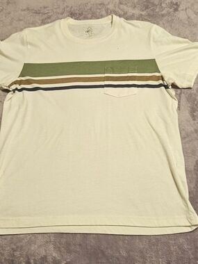 Source Unknown Cream Short-Sleeve Stripe Pocket Tee